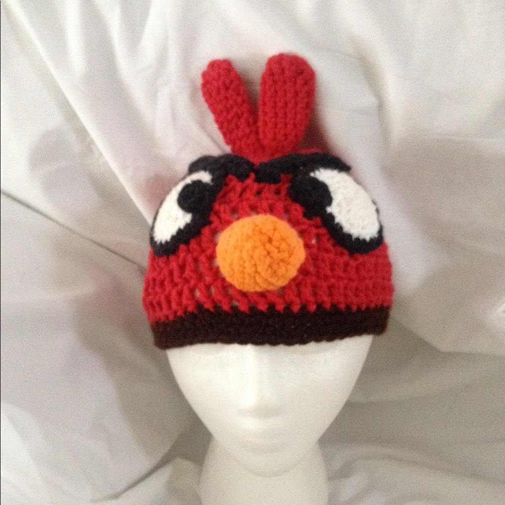 Handmade Mad Bird Hat w/ Light or Dark Brn Trim